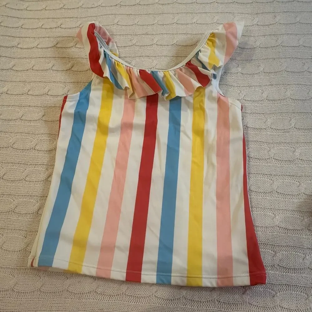Hanna Andersson Sunblock Striped Tankini Set sz 12 Girl's Swimsuit